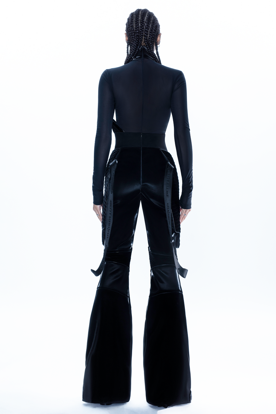 BLACK VELVET REFLECTIVE UTILITARIAN PANT